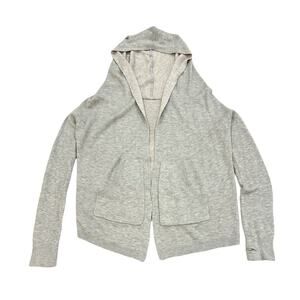 Lululemon Cabin Yogi Wrap Sweater Size 4 Gray & Pink Boolux Cashmere Blend Knit